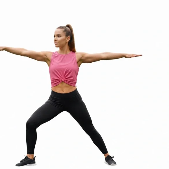 NWT Pink Twist-Front Sleeveless crop Top - Picture 2 of 8